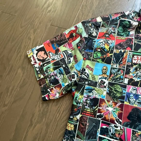 RSVLTS Star Wars shirt comic to the dark side Button Up Shirt Size Large L - Picture 6 of 16